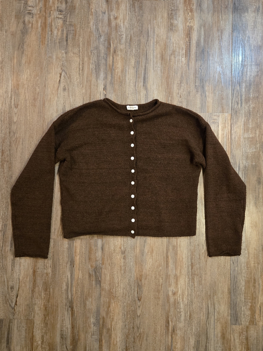 Mimosa Brown Button-Front Women's Cardigan